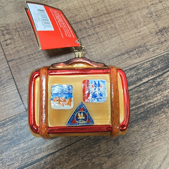 Signed Radko Suitcase Glass ONE OF A KIND “American Airlines Bon Voyage” - Picture 3 of 4